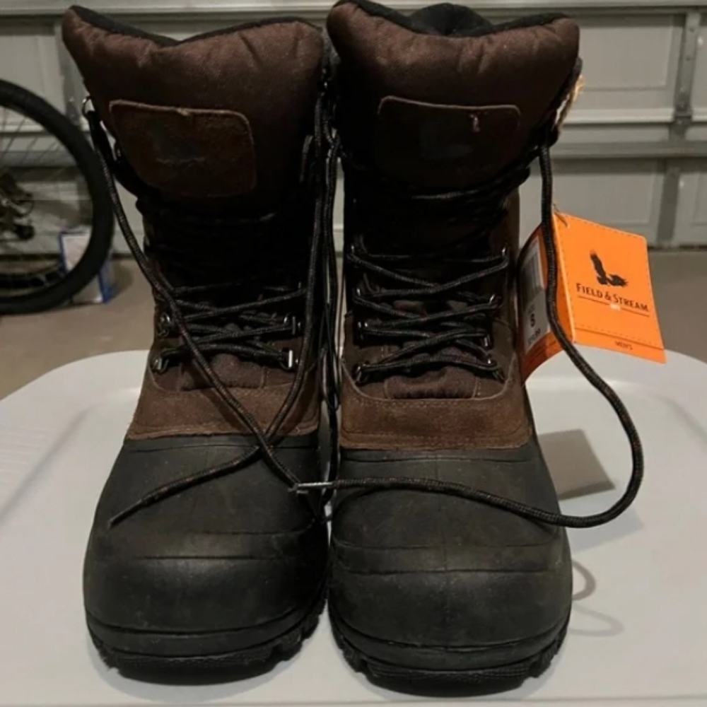 Men brown and black boots